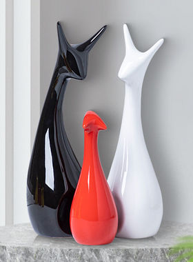 三口四五之家客厅摆件陶瓷