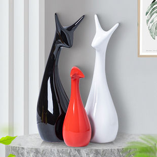 三口四口五口之家客厅摆件陶瓷家居酒柜电视柜房间装饰品桌上摆饰