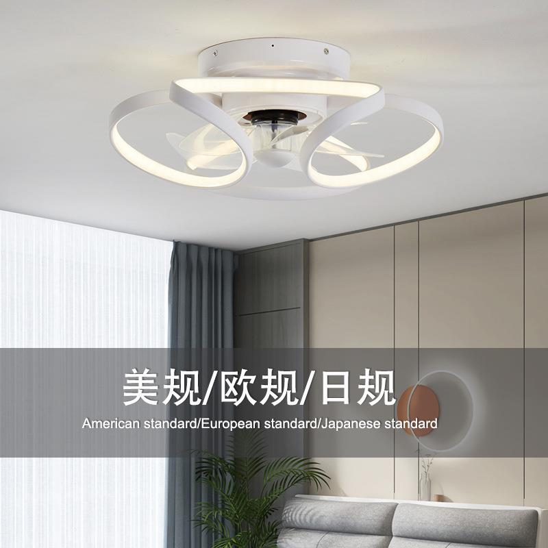 卧室风扇灯电风扇一体灯led吸顶简约吊扇灯家用静音风扇吊扇带灯