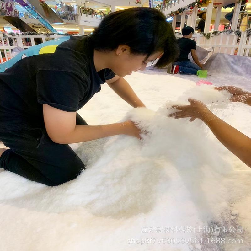 人造雪粉史莱姆雪拉面泥外网水变雪不掉渣道具千丝泥雪粉