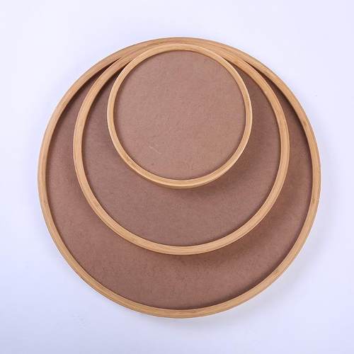 道简简约现代圆形相框田园创意挂墙画框外框楠竹装饰画框架家用