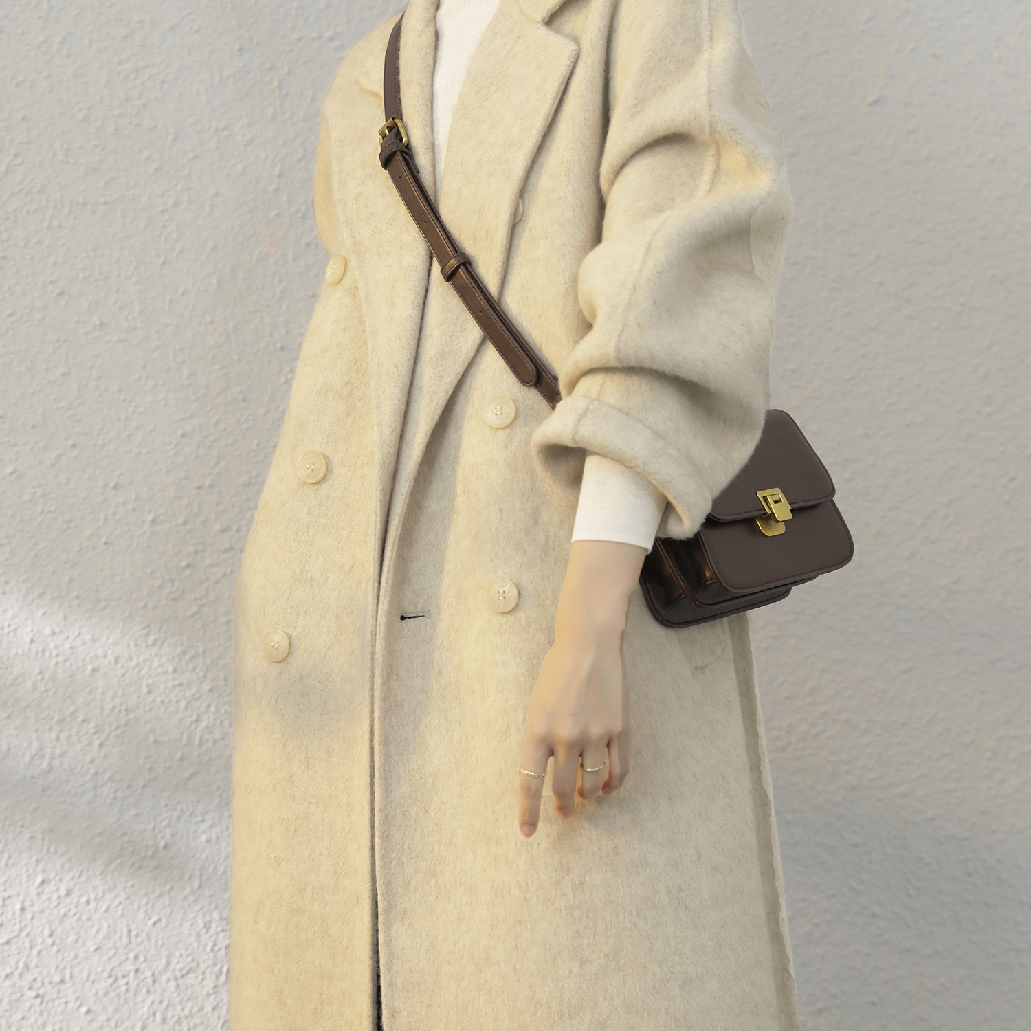 新款韩版加厚小个子羊毛呢外套