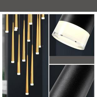 楼梯吊灯简约大气家用式 f楼客厅lot极简公寓旋别476墅转中空复灯