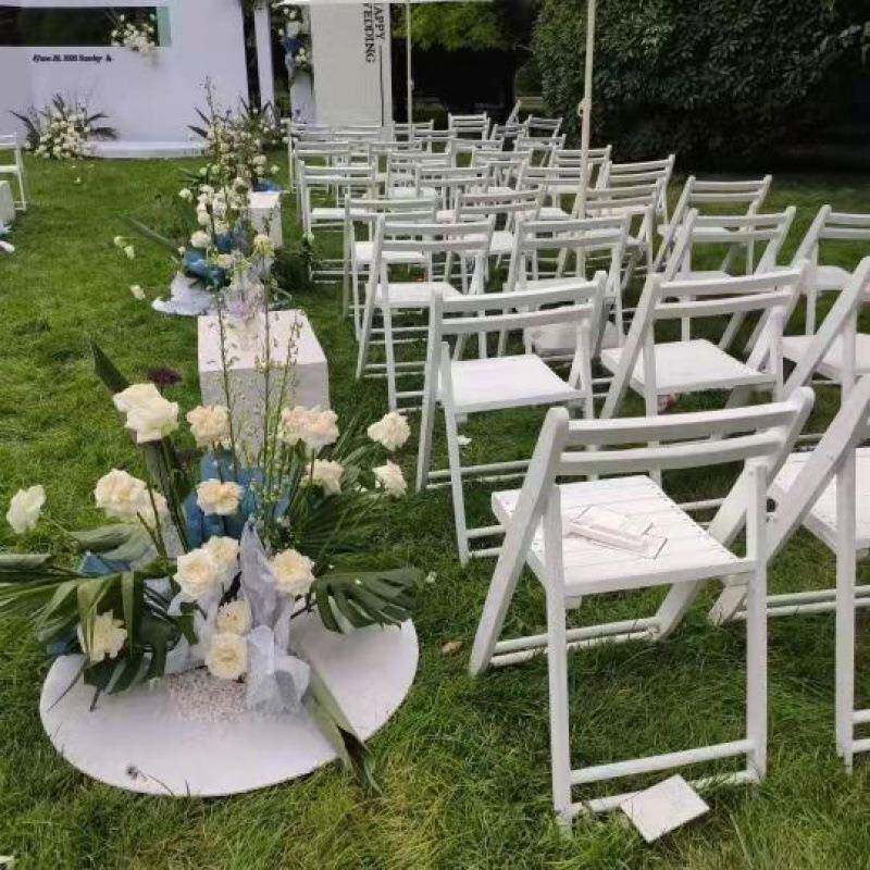 实木餐折椅户外叠礼椅坪婚MLN礼椅子婚庆椅子家用椅宴婚会活动椅