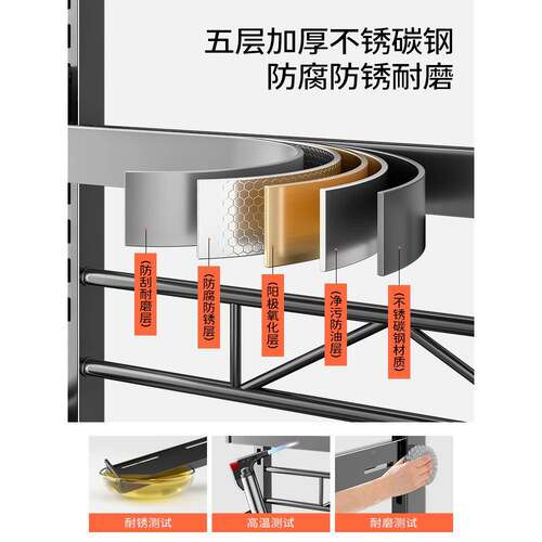 ?厨房多功能置纳架调料品Fh(x}@v$收架盒家物用台面调味罐油盐料