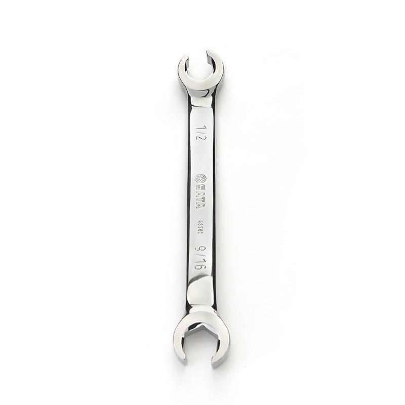 世达全(SATA170)4820手3公制抛光油管扳1双头两用开口扳手6x17MM