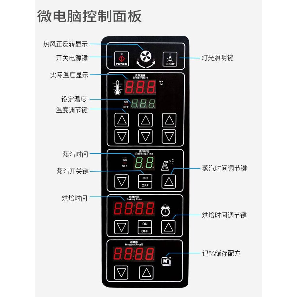 多功能组合炉发酵箱一体机电烤箱5盘热风炉下连12盘面包醒发箱