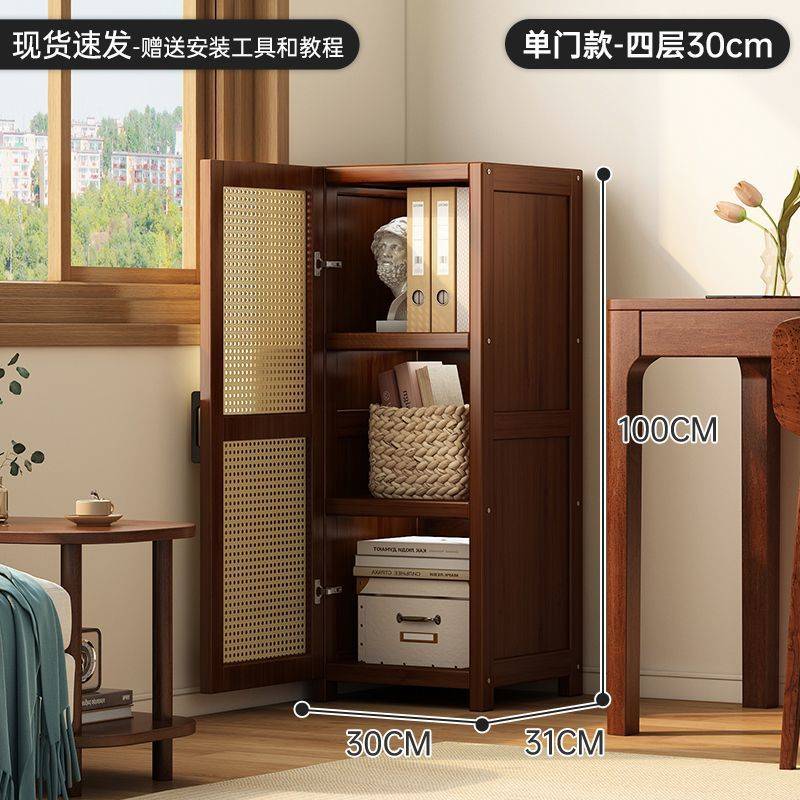 衣柜家用卧室小户型塑藤防尘门靠墙一体衣服收纳储物大容量衣橱柜