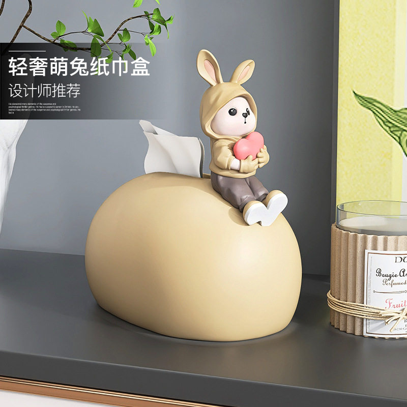 创意纸巾盒摆件轻奢客厅餐桌茶几餐巾抽纸盒家用办公室桌面装饰品图片