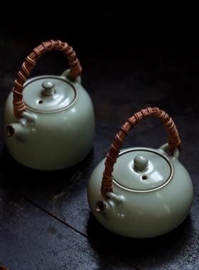 汝窑暖茶茶茶炉烘茶炉陶瓷煮壶蜡茶烛温加热BYGH0021底座围炉温茶