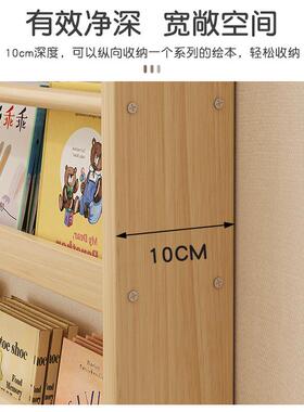 超薄收柜窄壁挂薄柜子书架物架儿童家实木门后书柜纳用EHU置多层