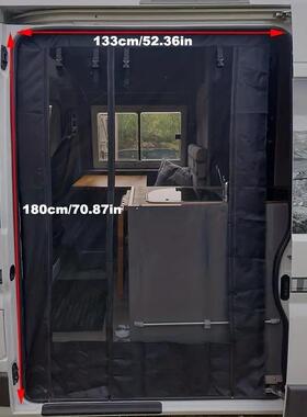 房车门帘外房车防夏蚊昆虫门帘 1lf78736季晒露营车防户透气全覆