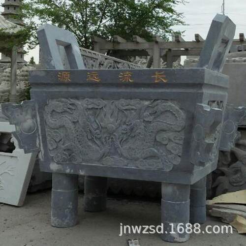 九鼎产公司 公司石头鼎制生景造596厂 园林观方鼎图片价及格