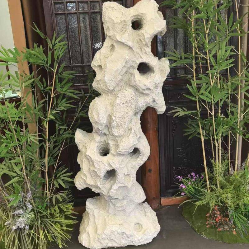 泡沫石头造景道防真橱假山表具演美陈婚庆tlznfglo窗摆件装饰白