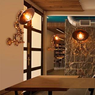 美式复古水管壁灯 loft工业壁灯 创意个性餐厅酒吧壁灯 铁艺壁灯