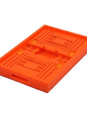 厂家直销橘料红色折叠塑料筐600XTP-叠280新折筐大号折叠周转框