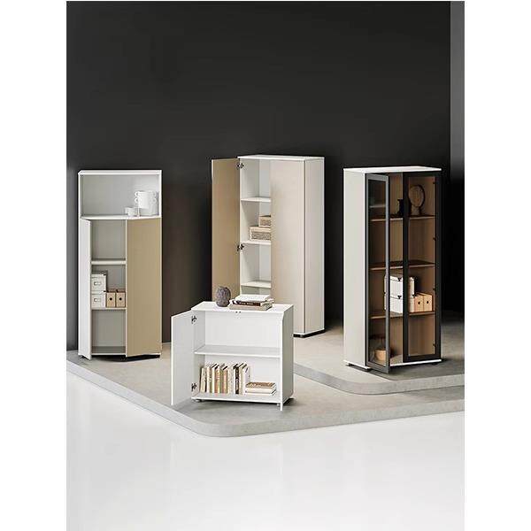 玻文件柜档案柜办公室资料储物柜木收纳矮柜a4书柜靠JB璃墙断隔质