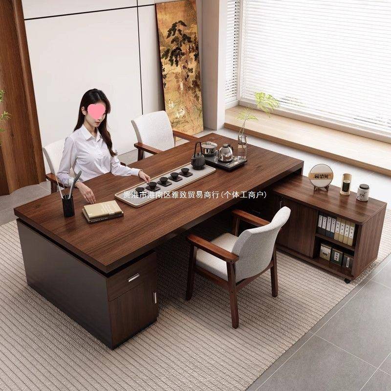 办工公约桌简现代老职板桌办公室员桌椅组合家用书桌电脑BYB桌子