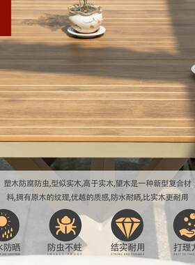 轻奢现店代户外外庭花院休闲桌椅组合室露台酒园网红S-1067餐桌六件套