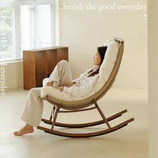 摇椅躺椅大人园阳台SWE家花用午睡椅懒人摇子摇外椅老人椅户庭院