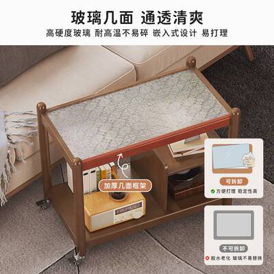 可移动小推车客厅沙发小边几家用小桌子创意茶几卧室小户型床头柜