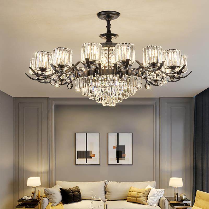客包厅水式晶吊灯轻奢大别气美灯具自建房410复式楼墅酒店大堂厢,家装灯饰光源,智能吊灯,淘宝优惠券,粉丝福利购,淘宝优惠卷