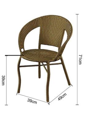 家用人庭院室外外编户织藤椅子台小藤椅子休老闲单人扶手90673靠