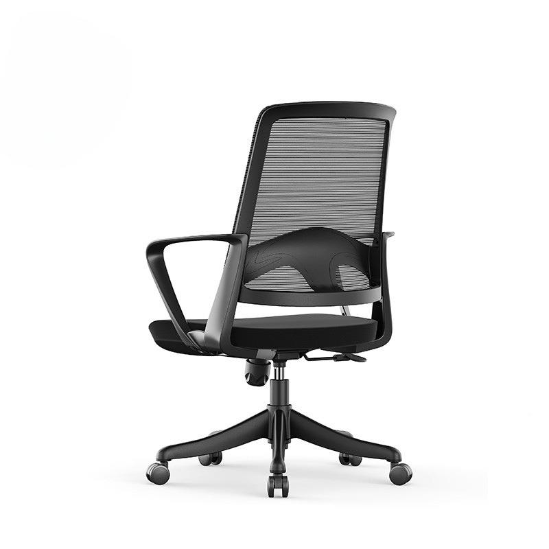 黑色职座椅YQ202503员椅舒适久坐转椅工万向轮椅员工电脑椅位办公