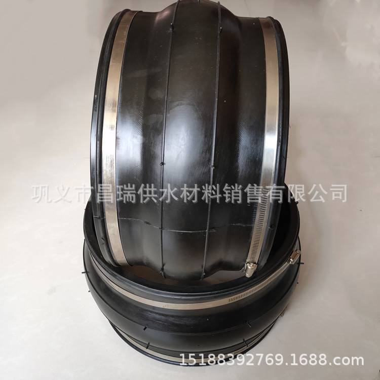 卡箍式橡胶接头 不锈钢304卡箍连接橡胶软接头膨胀节 挠性软连接