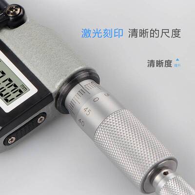 思为 数显千分尺微分头测微头头螺旋测微器测微仪0-25高精度尺头