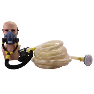 自吸式半面罩管呼310长吸器鑫充电电动送风式励长管呼吸器硅胶面