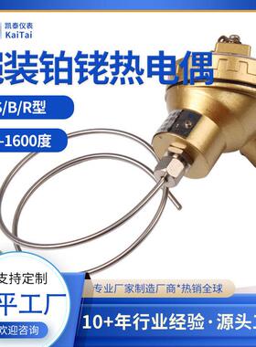 S型铠装铂铑型热电偶WRPK-131S型WRPK-131B型尺寸齐全耐偶高温R0.