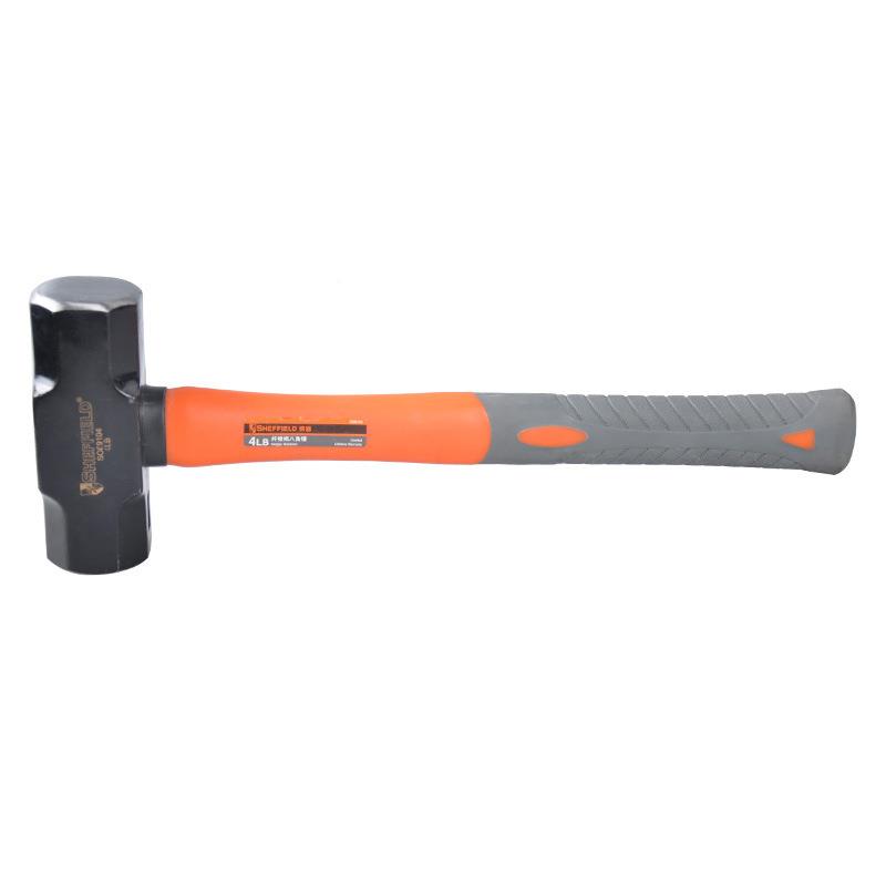 S091维06大大铁锤防震纤S089102柄八角锤锤子8石工锤纤维柄八角锤