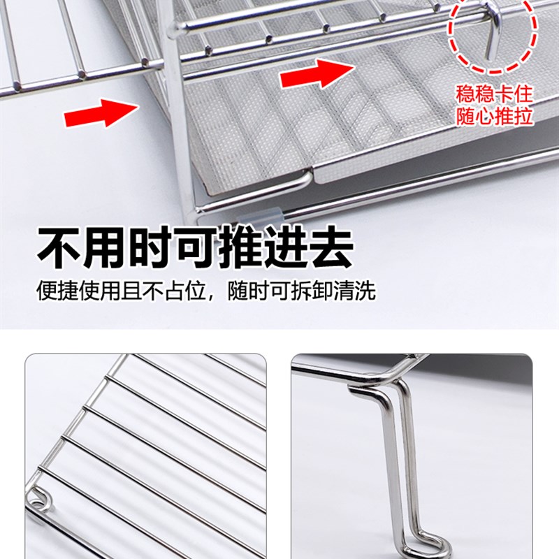 304不锈钢碗碟沥水架q碗筷餐具收纳架滤水放碗架置物架沥水篮家用