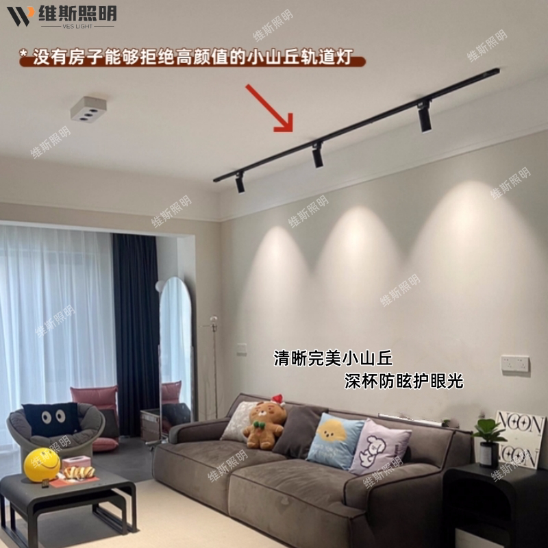 明装轨道灯小山丘射灯三