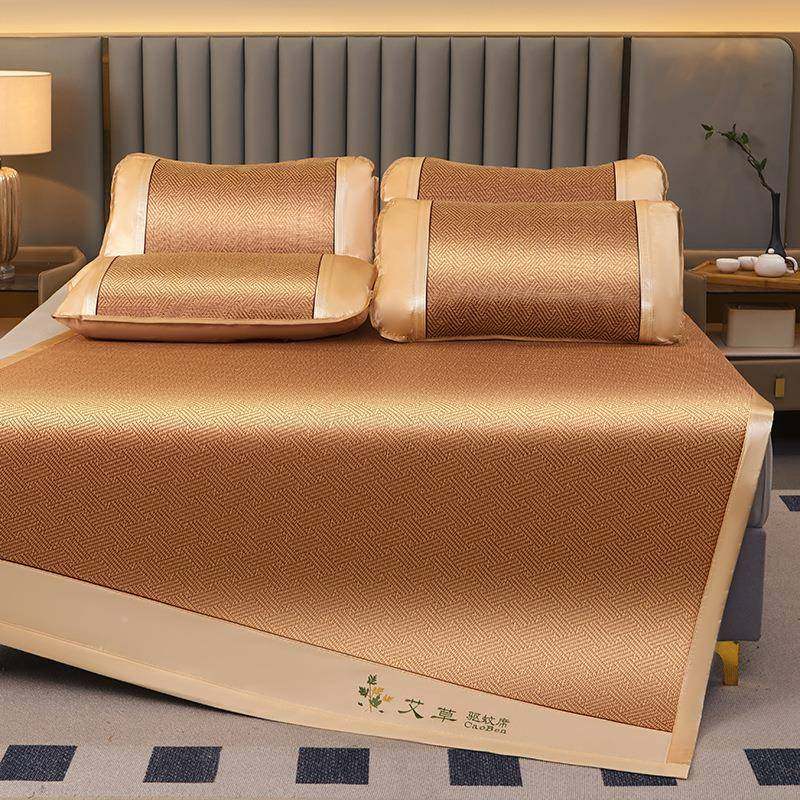 202444新款艾凉夏草冰丝席夏季天然藤草席床垫夏纯季老式席子冬两,床上用品,藤席,淘宝优惠券,粉丝福利购,淘宝优惠卷