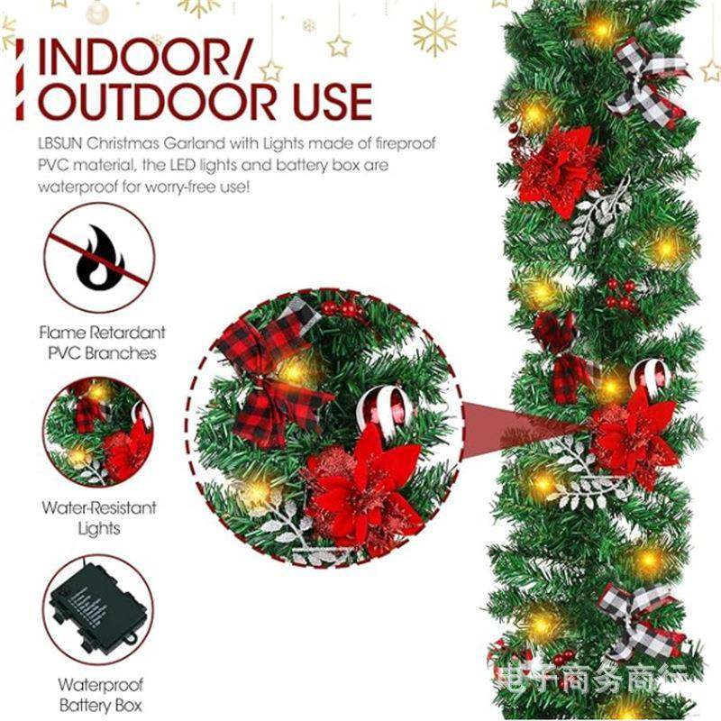 圣诞节11891装饰藤条2.7米加密豪挂摆藤花条环华圣诞饰品蝴蝶结装,节庆用品/礼品,圣诞装饰品,淘宝优惠券,粉丝福利购,淘宝优惠卷