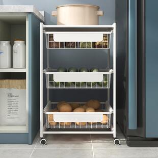 源头小推车置物果蔬架拉篮厨房蔬菜地抽拉F5M6966T式厨柜落置可移