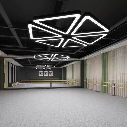 LD办公室角形吊灯造型灯创意个性健身604E房超市网异咖工业风三形