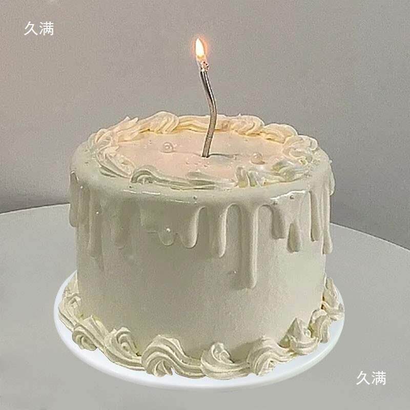 2025新塑款thlzn%j#蛋糕模型网胶红简蜡约珍珠烛橱窗道具假