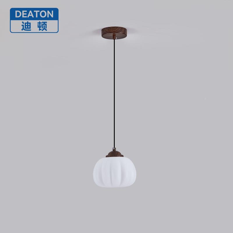 原木简约卧室主卧吊灯式奶油风小南瓜日男女孩儿风童房床头吊165