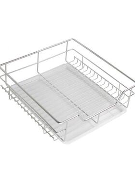 房厨橱柜水果蔬菜碗碟收纳拉篮00872-550柜体小柜不锈篮厨钢拉新