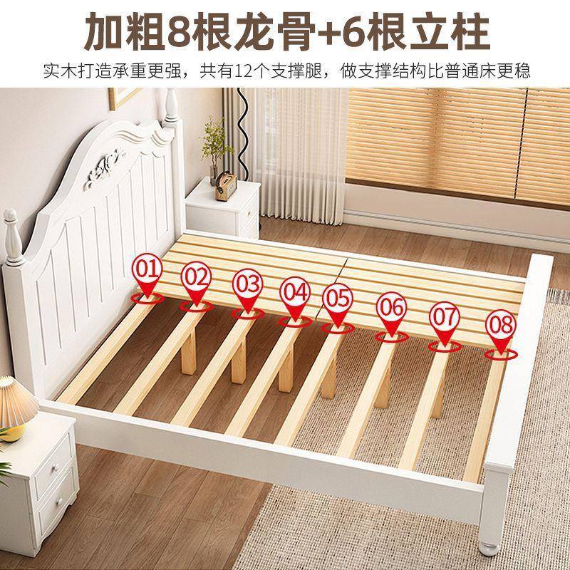 实木家床简易床1.用5DHC米1.2m人床1.8米双人床经济型出租房单用