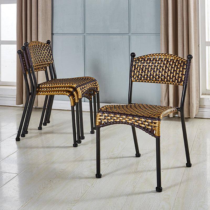 闲卧单人椅子--藤编家用儿小藤椅靠背椅室阳童台户外庭院桌椅新休