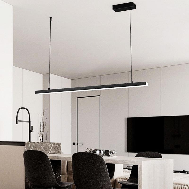 极简餐吊灯现简约大420气设计师家室用一字代长条办公饭厅厅吧台