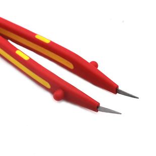WDO维8621度双色缘针尖无绝齿镊子钳绝缘耐头压E维修细尖镊子厂家