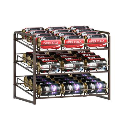 日式艺桌滚动9685#式啤可乐置物架易拉罐汽水面储物自酒动滚落收