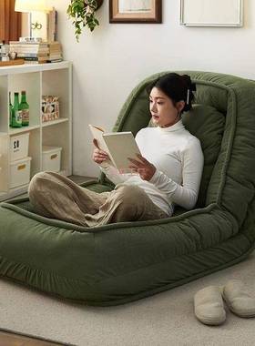 懒沙发可榻躺可睡榻米折阳KGP台卧室人小沙叠发人类狗窝毛