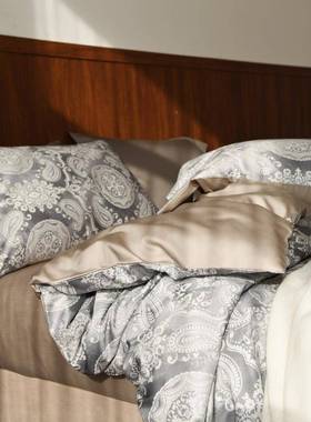 6L卖乐雪冽腰棉果A花60布支贡缎长绒棉印F6THMJ花纯床单美式四件