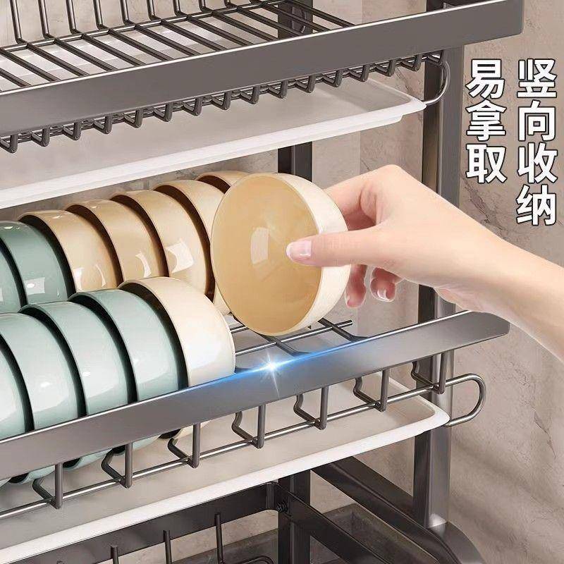 美厨物厨层房置物架碗碟语收纳架家用碗PAO碗筷碗柜多放盘碗架沥